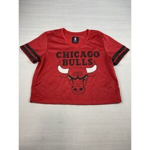 Chicago Bulls NBA Red Cropped Mesh Basketball Jersey‎ Women's Size Medium